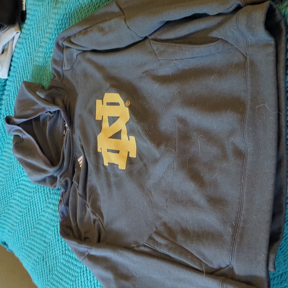 Excellent player worn Notre Dame Sweatshirt